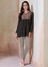 Brown Colour VARDAN IRA VOL 1 Designer Fancy Casual Heavy Rayon Short Top Collection 2008